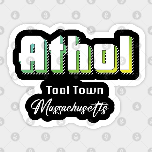 Athol Massachusetts Yellow Text Sticker by WE BOUGHT ZOO